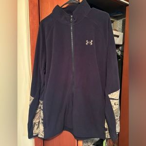 NEW XL Under Armour Zip up Black Camo Men’s Fleece NWT